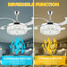 42 in. Crystal Ceiling Fan with Lights, Dimming Chandelier Ceiling Fan with Remote, Invisible Retractable Fandelier Ceiling Fan for Living Room  -4-ErisView