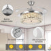 42 in. Crystal Ceiling Fan with Lights, Dimming Chandelier Ceiling Fan with Remote, Invisible Retractable Fandelier Ceiling Fan for Living Room  -9-ErisView