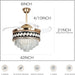 42 in. Crystal Smart Gold Ceiling Fan with Light Bluetooth Speaker, Retractable Fandelier Modern Ceiling Fan for Living Room Dining Room Foyer-3-ErisView