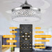 42 in. Invisible Ceiling Fan Chandelier with Light and Bluetooth Speaker, Modern Crystal Ceiling Fan with Remote Control, Retractable Bedroom Ceiling Fans-3-ErisView