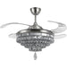 42 in. Invisible Reversible Ceiling Fan Crystal Chandelier, Retractable Blade Ceiling Fan for Living Room Bedroom Dining Room-1-ErisView