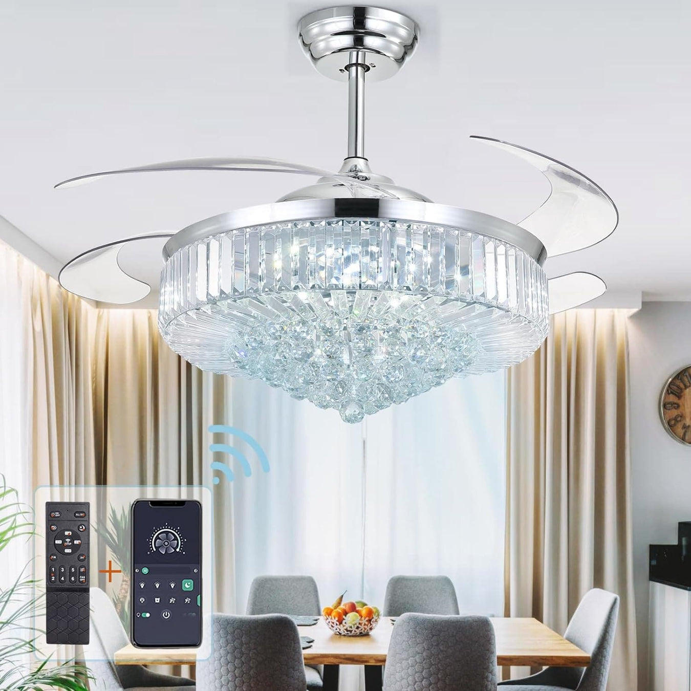 Retractable Blade Ceiling Fan