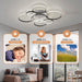 42 in. Modern Ceiling Fan with Light and Remote, LED Flush Mount Ceiling Fan for Bedroom Living Room Dining Room-3-ErisView