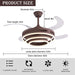 42 in. Modern Chandelier Ceiling Fan with Remote Control, Decorative Ceiling Fans, Retractable Blade Ceiling Fan for Bedroom Living Dining Room -2-ErisView