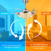 42 in. Remote Control Ceiling Fan and Light, Crystal Fandelier Chandelier Fan -6-ErisView