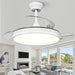 42 in. Retractable Ceiling Fan with Light and Remote, White Modern Fandelier for Living Room Dining Room-1-ErisView