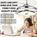 42 in. Reversible Bluetooth Ceiling Fan with Light and Speaker, Dimmable Fandelier with Remote, Retractable Invisible Music Player Chandelier -6-ErisView