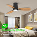 42 in. Reversible Ceiling Fan with Lights and Remote Control, Quietest Fan For Sleeping with Bright Light-7-ErisView