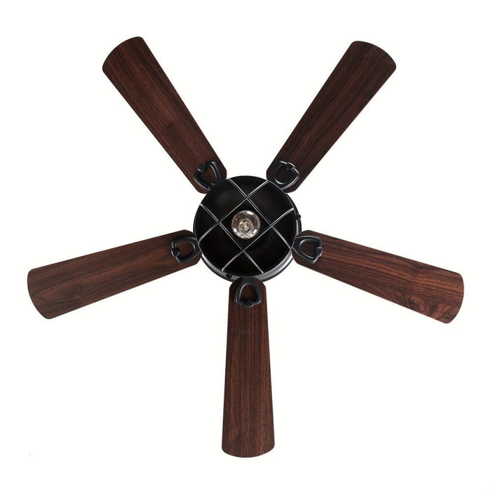 42 in. Rustic 5-Blade Flush Mount Ceiling Fan with Light Kit Remote, Low Profile Matte Black Ceiling Fan-ErisView