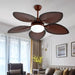 42 in. Tropical Ceiling Fan with LED Light and Remote Control, 5 Leaf Blades LED Ceiling Fan for Living Room Dining Room Bedroom Kitchen-ErisView