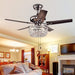 43 in. Crystal Bronze Ceiling Fan, Chandelier Ceiling Fan, 5 Blade Ceiling Fan-2-ErisView