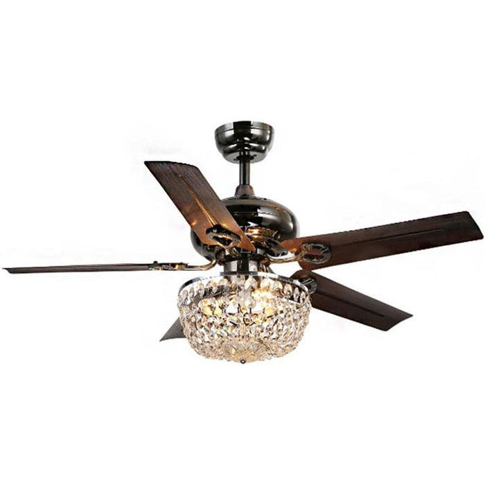 43 in. Crystal Bronze Ceiling Fan, Chandelier Ceiling Fan, 5 Blade Ceiling Fan-1-ErisView