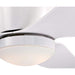 46 in. White Indoor Remote Ceiling Fan with Light, Home Ceiling Fan-2-ErisView