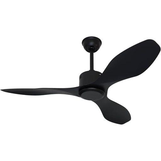 48 in. Ceiling Fan NO Light, Indoor Outdoor Reversible DC Ceiling Fan with Remote, 3 Blade Black Modern Outdoor Fan-1-ErisView