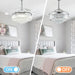 48 in. Crystal Chandelier Ceiling Fan with Light, Retractable Fandelier Ceiling Fan with Remote, 48 in. Dimmable Ceiling Fan for Bedroom Living Room-7-ErisView