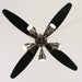 48 in. Indoor Modern Black Chandelier Ceiling Fan with Remote Control, Quietest Fan For Sleeping with 5 Rotatable Lights-6-ErisView