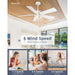 48 in. Indoor Outdoor Ceiling Fans, White Outdoor Ceiling Fans with Light and Remote-3-ErisView