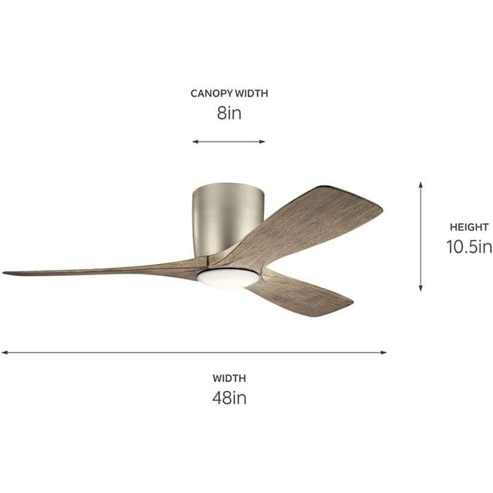 48 in. Unique Ceiling Fans with Lights Wall Control, Bronze Ceiling Fan for Living Room Bedroom Dining Room-6-ErisView