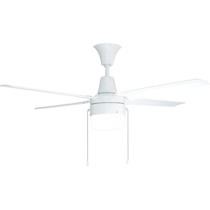 48 in. White Ceiling Fan with Remote, Metal Blade Fan for Bedroom Dining Room Kids Room Living Room Home office Kitchen Nursery-1-ErisView