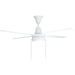 48 in. White Ceiling Fan with Remote, Metal Blade Fan for Bedroom Dining Room Kids Room Living Room Home office Kitchen Nursery-1-ErisView