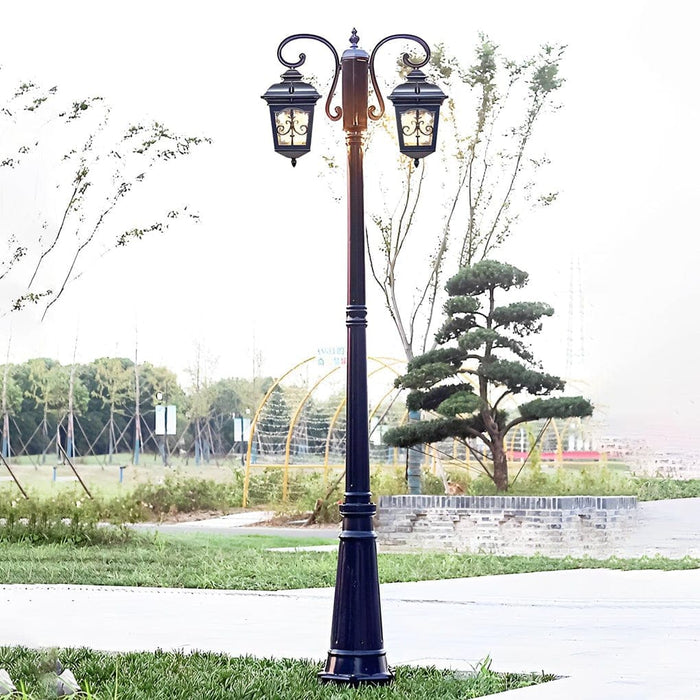 Sturdy Die-Cast Aluminum Street Light with Transparent Glass Shade, Waterproof, Rustproof, Ideal for Villas, Gardens, Roads, and Commercial Areas-ErisView-12