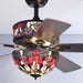 52 in. 5 Blade Ceiling Fan, Matte Black Ceiling Fan, Mid Century Modern Ceiling Fan-3-ErisView