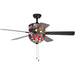 52 in. 5 Blade Ceiling Fan, Matte Black Ceiling Fan, Mid Century Modern Ceiling Fan-1-ErisView