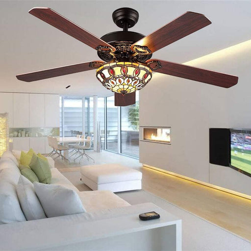 52 in. Antique Ceiling Fans with Light with Remote Control, Decorative Ceiling Fans, Elegant Ceiling Fans, Electrical Ceiling Fan-2-ErisView