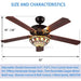 52 in. Antique Ceiling Fans with Light with Remote Control, Decorative Ceiling Fans, Elegant Ceiling Fans, Electrical Ceiling Fan-3-ErisView