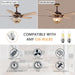 52 in. Antler Ceiling Fans Chandelier Fan Light with Remote, Modern Rustic Ceiling Fans with Light, Unique Bronze Ceiling Fan for Living Room Bedroom -3-ErisView