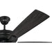 52 in. Black Flat Ceiling Fan, Reversible Greywood Blade Ceiling Fan-6-ErisView