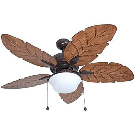 52 in. Bronze Ceiling Fan with Light Kit, Mid Century Modern Ceiling Fan-1-ErisView