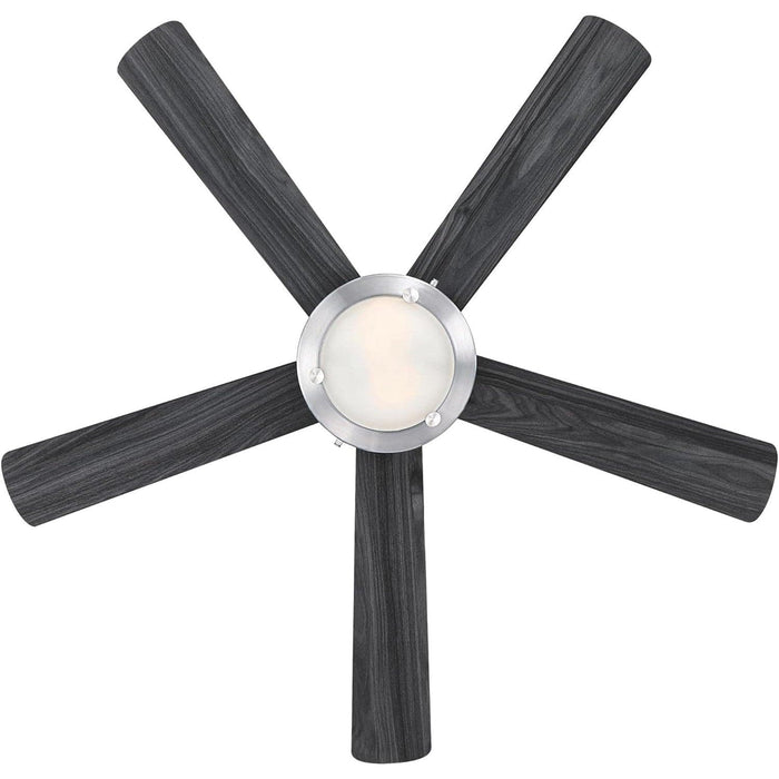 52 in. Brushed Nickel Ceiling Fan with Frosted Glass, LED Ceiling Fan-8-ErisView