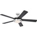 52 in. Brushed Nickel Ceiling Fan with Frosted Glass, LED Ceiling Fan-1-ErisView