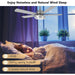 52 in. Ceiling Fan for Sloped Ceiling with Light and Remote Control, Reversible Brushed Nickel Ceiling Fan for Bedroom Living Room Office-5-ErisView