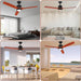 52 in. Ceiling Fan with 3 Blades, Wood Ceiling Fan with LED Lights and Remote Control, Modern Cooling Ceiling Fan for Living Room Bedroom Office Patios-7-ErisView