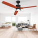 52 in. Ceiling Fan with 3 Blades, Wood Ceiling Fan with LED Lights and Remote Control, Modern Cooling Ceiling Fan for Living Room Bedroom Office Patios-1-ErisView