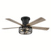 52 in. Ceiling Fan with Light Kit, 4-Blade Flush Mount Ceiling Fan with Remote Control-ErisView