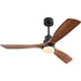 52 in. Ceiling Fan with Light and Remote Control, Farmhouse Wood Reversible Quiet Ceiling Fans with Light-1-ErisView