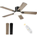 52 in. Ceiling Fan with Lights, Farmhouse Ceiling Fan with Low Profile Light and Remote, 5 Blades Flush Mount Reversible DC Ceiling Fan for Living Room-1-ErisView