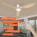 52 in. Ceiling Fan with Lights and Remote, Flush Mount Low Profile Ceiling Fan, Reversible Bedroom Ceiling Fans, Living Room Fan, Oak Kitchen Ceiling Fan-2-ErisView