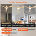 52 in. Ceiling Fan with Lights and Remote, Flush Mount Low Profile Ceiling Fan, Reversible Bedroom Ceiling Fans, Living Room Fan, Oak Kitchen Ceiling Fan-4-ErisView