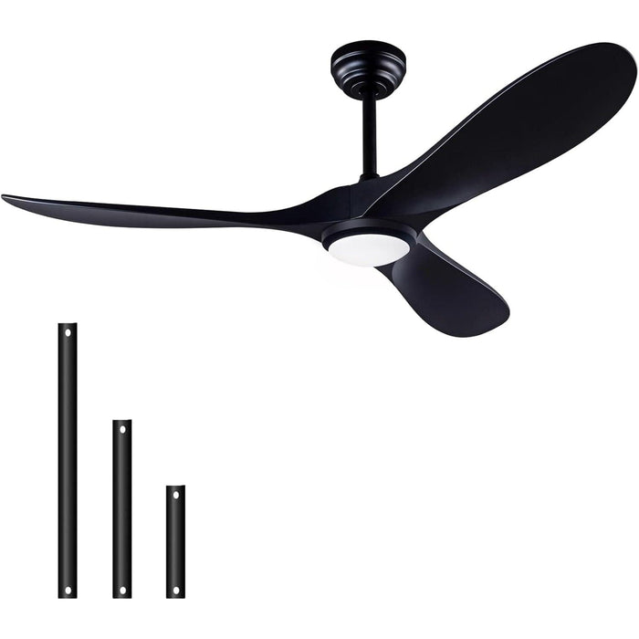 52 in. Ceiling Fan with Remote Control and Light, Modern Outdoor 3 Blade Reversible Ceiling Fan for Patio, Indoor Ceiling Fan for Bedroom Living Room-7-ErisView