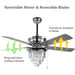 52 in. Chrome Crystal Ceiling Fan Chandelier with Remote Control Pull Chain Switch-3-ErisView