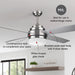 52 in. Contemporary Ceiling Fan with Light, Ceiling Fan with LED Light and Wall Control, Brushed Nickel Ceiling Fan-4-ErisView