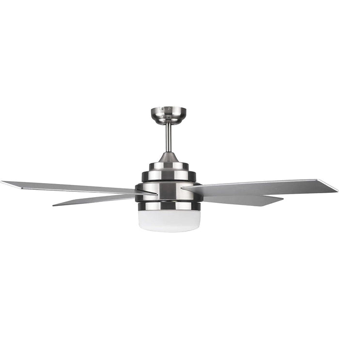 52 in. Contemporary Ceiling Fan with Light, Ceiling Fan with LED Light and Wall Control, Brushed Nickel Ceiling Fan-9-ErisView