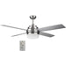 52 in. Contemporary Ceiling Fan with Light, Ceiling Fan with LED Light and Wall Control, Brushed Nickel Ceiling Fan-1-ErisView