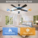 52 in. Farmhouse Ceiling Fan with Lights and Remote, Outdoor Ceiling Fan for Patio, Indoor Modern Black Ceiling Fan for Living Room Bedroom Dining Room -3-ErisView