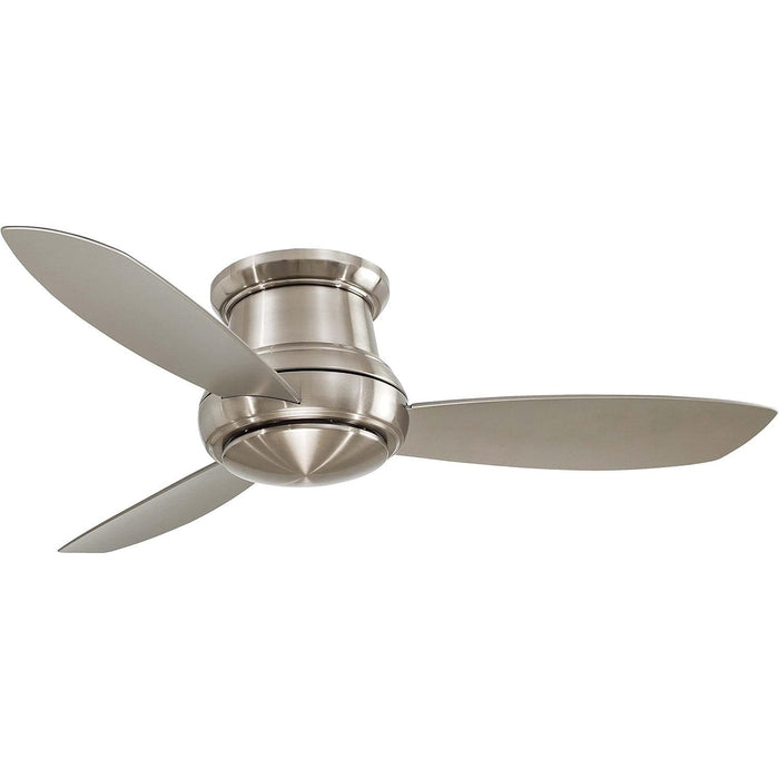 52 in. Flush Mount Ceiling Fan, LED Recessed Ceiling Fan, Brushed Nickel Ceiling Fan-4-ErisView