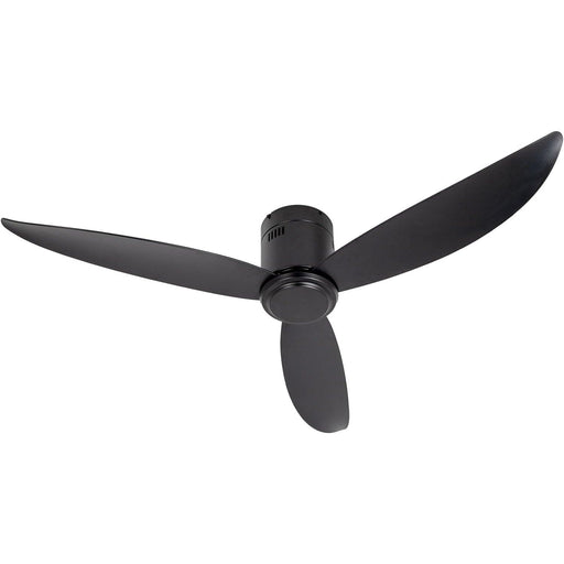 52 in. Flush Mount Ceiling Fan NO Light, Reversible Remote Control Ceiling Fans, Black 3 Blade Ceiling Fan-1-ErisView